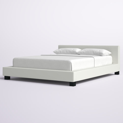 Wade Logan® Anabell Vegan Leather Platform Bed & Reviews | Wayfair